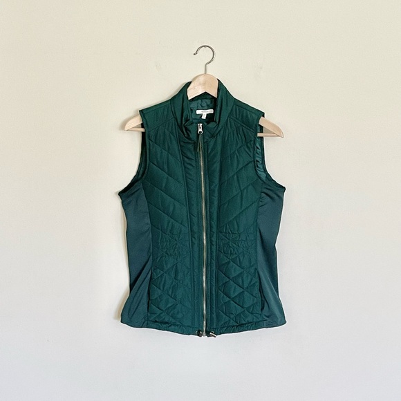 Maurices Jackets & Blazers - NEW Maurices Gilet Quilted Pine Green Zip Up Puffer Vest Women’s size Small